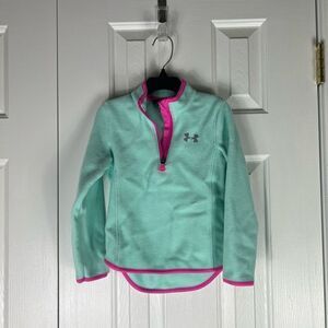 Underarmour Girls Teal Fleece Pullover 4